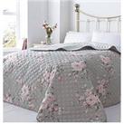 Catherine Lansfield Canterbury Bedspread Throw In Grey