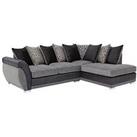 Hilton Fabric And Faux Leather Right Hand Corner Chaise Sofa - Fsc Certified