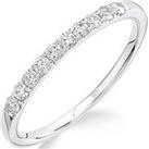 Love Diamond 9Ct White Gold 25 Point Micro Setting Eternity Ring