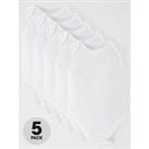 Everyday Baby Unisex 5 Pack Sleeveless Bodysuits - White