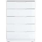 One Call Monaco Ready Assembled High Gloss 5 Drawer Chest