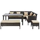 Very Home Monte Carlo Corner Dining Set (Seats Up To 8 People)