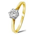 Love Diamond 9 Carat Yellow Gold 50 Point Solitaire Ring