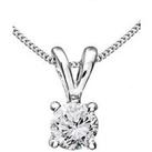 Love Diamond 9 Carat White Gold 33 Point Diamond Solitaire Necklace