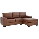 Very Home Hampshire 3 Seater Right Hand Premium Leather Corner Chaise Sofa