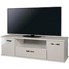 Swift Neptune Ready Assembled Grey High Gloss Tv Unit - Fits Up To 65 Inch Tv - Fsc Certified