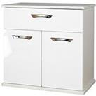Swift Neptune Ready Assembled High Gloss Compact Sideboard - White - Fsc Certified