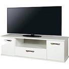 Swift Neptune Ready Assembled White High Gloss Tv Unit - Fits Up To 65 Inch Tv - Fsc Certified