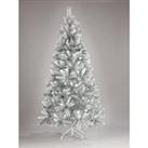 Very Home 7Ft Silver Grey Sparkle Christmas Tree With Frosted Tips