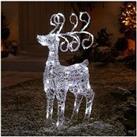 Very Home Spun Acrylic Light Up Standing Reindeer Outdoor Christmas Decoration