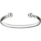 The Love Silver Collection Sterling Silver Mens Torque Bangle