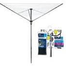 Minky Outdoor Rotary Airer With Accessories 35M 3 Arm