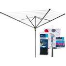 Minky Outdoor Rotary Airer With Accessories 50M 4 Arm
