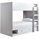 Very Home Peyton Storage Bunk Bed With Mattress Options (Buy And Save!) - White/Grey - Bunk Bed Only