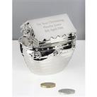 The Personalised Memento Company Personalised Silver Noah'S Ark Money Box