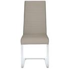 Very Home Pair Of Jet Faux Leather Cantilever Dining Chairs - Grey