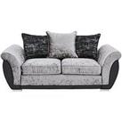 Alexa Fabric And Faux Leather 2 Seater Scatter Back Sofa - Fsc Certified