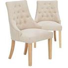 Very Home Pair Of Warwick Fabric Dining Chairs - Fsc Certified
