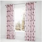 Catherine Lansfield Woodland Friends Easy Care Eyelet Lined Curtains