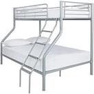 Very Home Domino Metal Trio Bunk Bed - Bed Frame With 2 Standard Mattresses