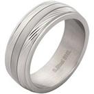 Ip Silver & Stainless Steel Mens Ring