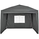 3 X 3 M Pop-Up Gazebo (3 Side Panels, Steel Frame, Showerproof Roof, Carry Bag)