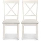 Julian Bowen Pair Of Davenport Solid Wood Dining Chairs