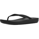 Fitflop Iqushion Ergonomic Toe Thong Flip Flop Shoes - Black