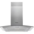 Hotpoint Phgc7.4Flmx 70Cm Curved Glass Cooker Hood - Stainless Steel