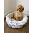 Rosewood Luxury Fleece-Lined Plush Pet Bed 61Cm