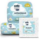 Silentnight Safe Nights Bedding Bundle (Pillow, 4 Tog Duvet & Duvet Cover Set) Cot Bed, Star Pri