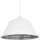 Very Home Ridged Sanded White And Metallic Non-Electric Light Shade