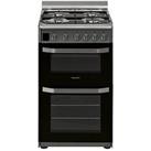 Hotpoint Hd5G00Ccx 50Cm Wide Gas Double Oven Cooker - Stainless Steel