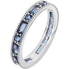 The Love Silver Collection Sterling Silver Glass Sapphire Eternity Ring