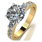 Moissanite 18Ct Gold Lady Lynsey 2Ct Total Moissanite Solitaire Ring