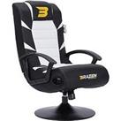 Brazen Pride 2.1 Bluetooth Gaming Chair - Black And White