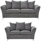 Very Home Dury Fabric 3 Seater + 2 Seater Scatter Back Sofa Set (Buy And Save!) - Fsc Certified