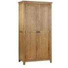 Julian Bowen Marlborough 2 Door Solid Oak/Oak Veneer Wardrobe
