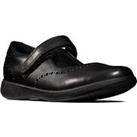 Clarks Etch Craft School Shoes - Black Leather