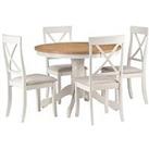 Julian Bowen Davenport 106 Cm Round Dining Table + 4 Chairs