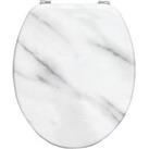 Aqualona Marble Effect Hardwearing Wooden Toilet Seat