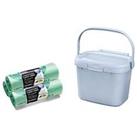 Addis Compost Food Caddy Bin With 60 Compostable Liner Bags