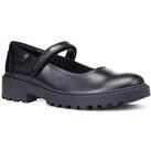 Geox Casey Leather Mary Jane School Shoes - Black