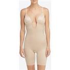 Spanx Suit Your Fancy Plunge Low Back Mid Thigh Bodysuit - Nude