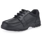 Start-Rite Dylan Leather Lace Up Boys Durable Rhino School Shoes - Black
