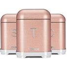 Tower Glitz Storage Canisters In Blush Pink