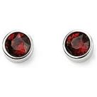 The Love Silver Collection Sterling Silver Birthstone Stud Earrings