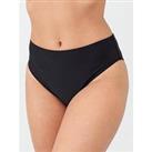 Everyday Shape Enhancing Mid Rise Bikini Brief- Black