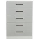 Swift Montreal Gloss Ready Assembled 5 Drawer Chest - Fsc Certified