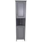 Lloyd Pascal Devonshire Tall Corner Bathroom Cabinet - Painted Grey